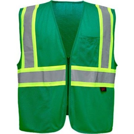 GSS SAFETY GSS Safety Enhanced Visibility Multi-Color Vest-Cert Green-2XL/3XL 3136-2XL/3XL